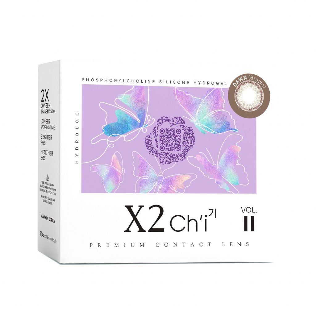 X2 CHI Vol II Dawn (Brown) Monthly Softlens Warna