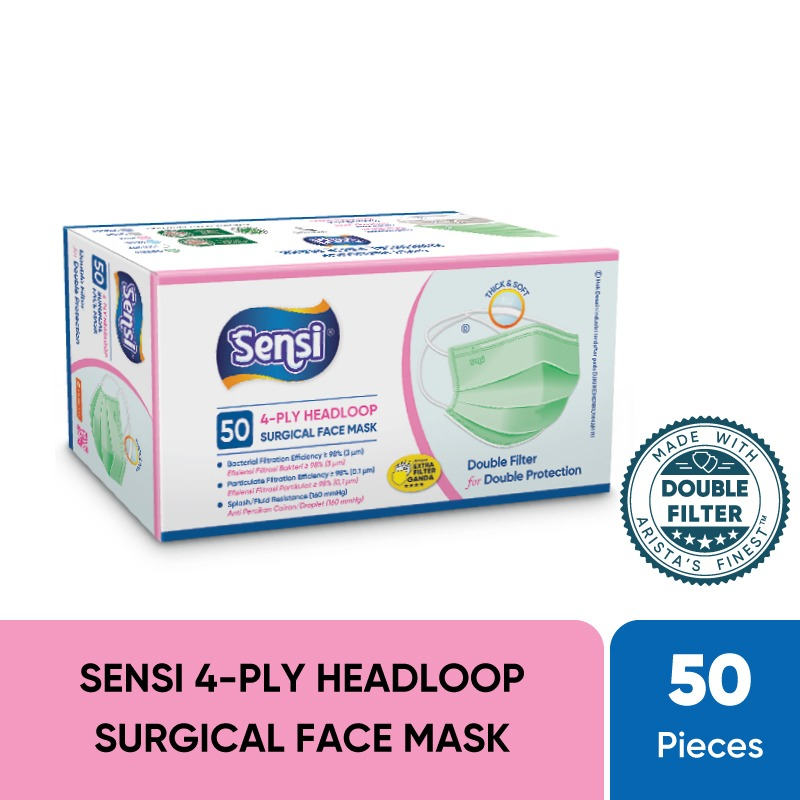 SENSI 4-PLY HEADLOOP SURGICAL FACE MASK