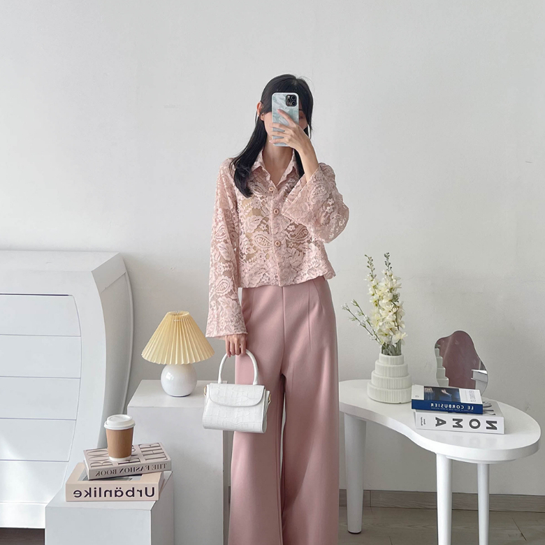 Kadaka O-0161 Outer Brukat Lace Long Sleeve