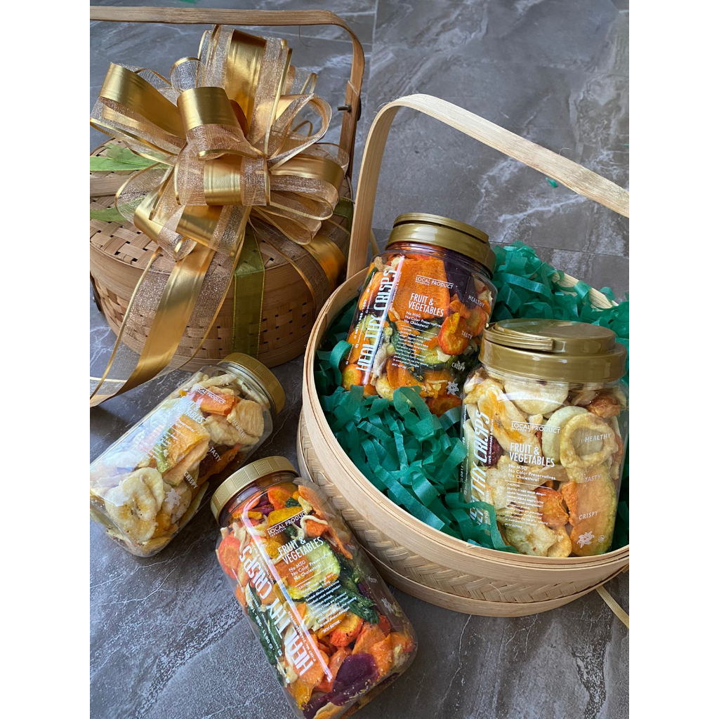 

HEALTHY CRISPS - HAMPERS KERIPIK BUAH dan SAYUR SESUAI REQUEST UKURAN 700ml, 1000ml, 2000ml atau MIX