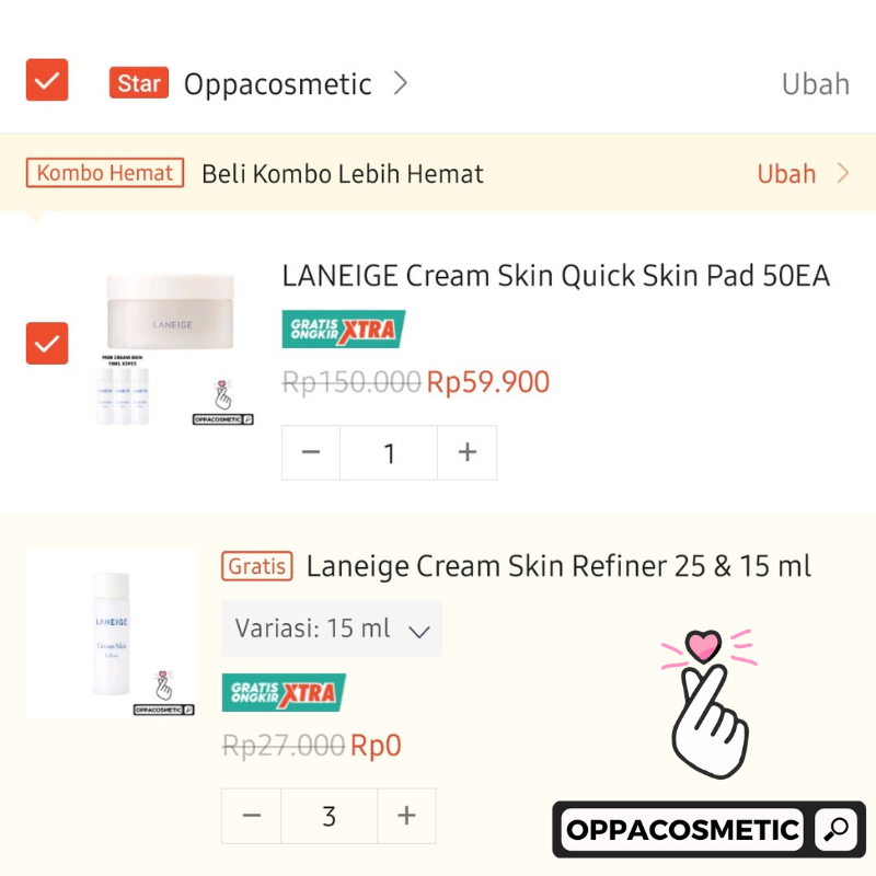 LANEIGE Cream Skin Quick Skin Pad 50EA