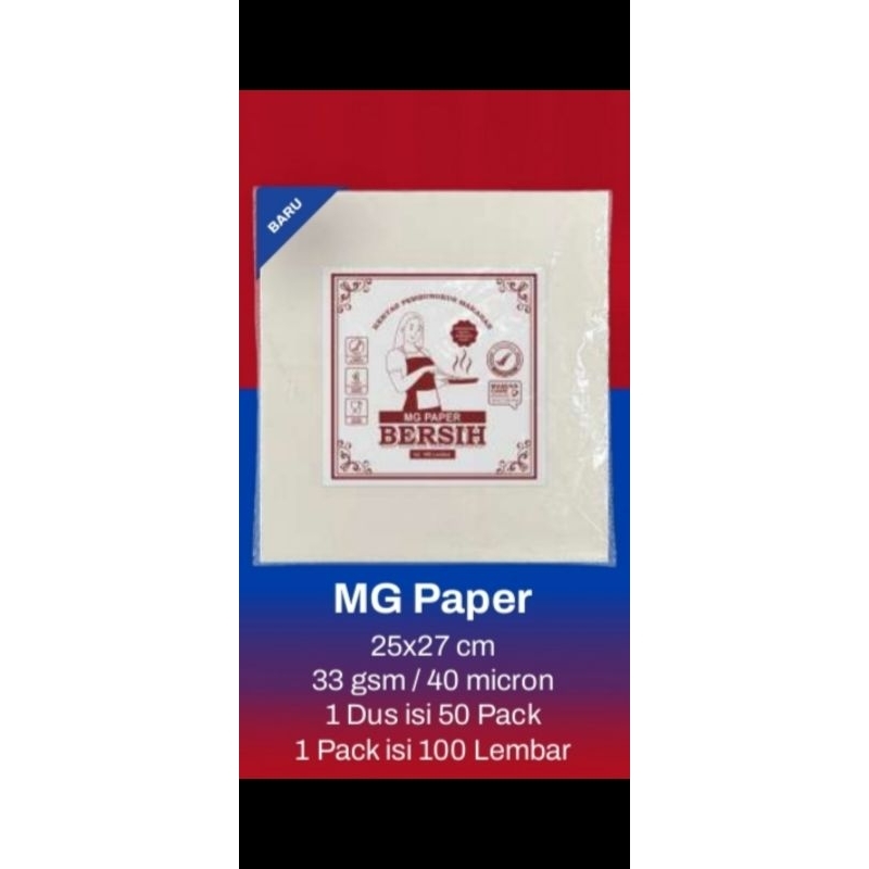 

MG Paper BERSIH Kertas Nasi KFC 1 pack isi 100 lembar