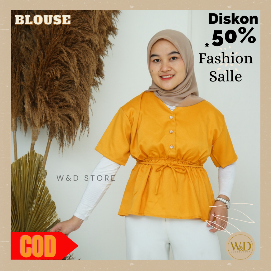 Blouse Wanita Polos Lengan Pendek Busui Moscrepe