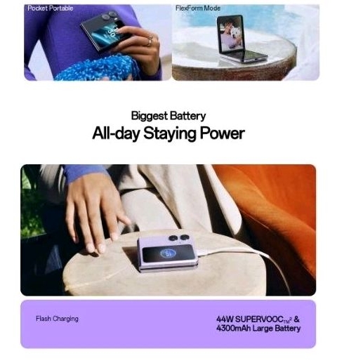 Oppo Find N2 Flip RAM 8/256GB New Generation Flexion Hinge GARANSI RESMI