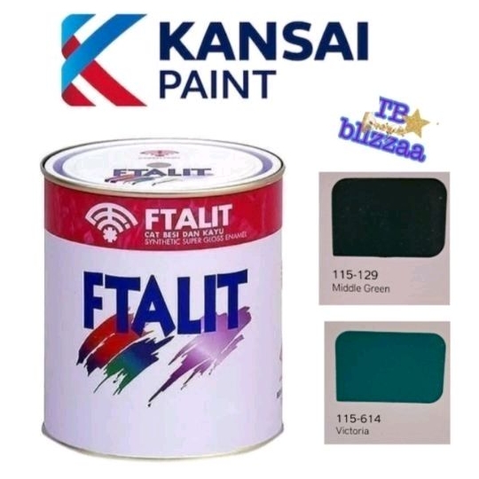 Ftalit Victoria 614 Ftalit Middle Green 129 Cat Kayu Besi Hijau 1kg