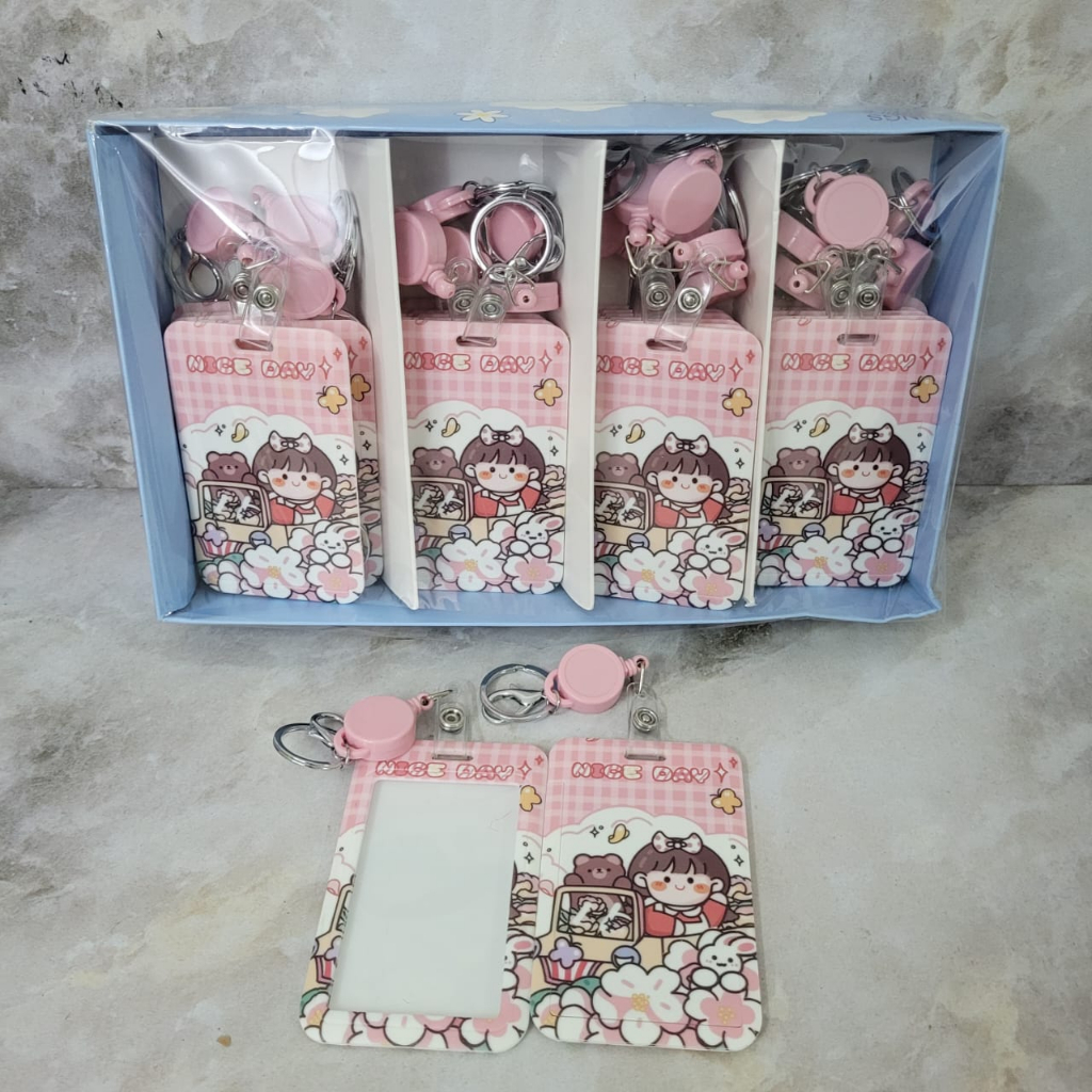 SS GANTUNGAN TALI KARTU AKSES KANTOR MRT BUSWAY LANYARD CARD HOLDER MOTIF