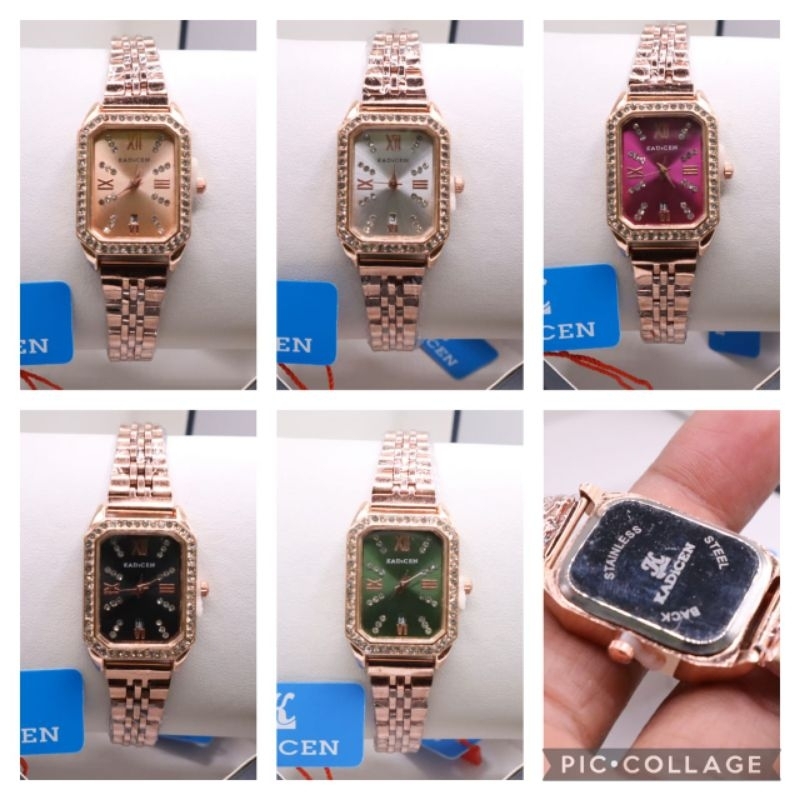 Jam Tangan Wanita Mewah  Rantai Case Diamond) Fhasion Wanita import Termurah