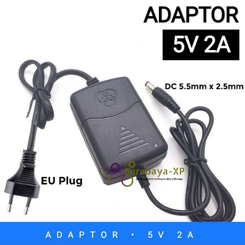 Adaptor 5V 2A Real Voltage 5.5mm x 2.5mm