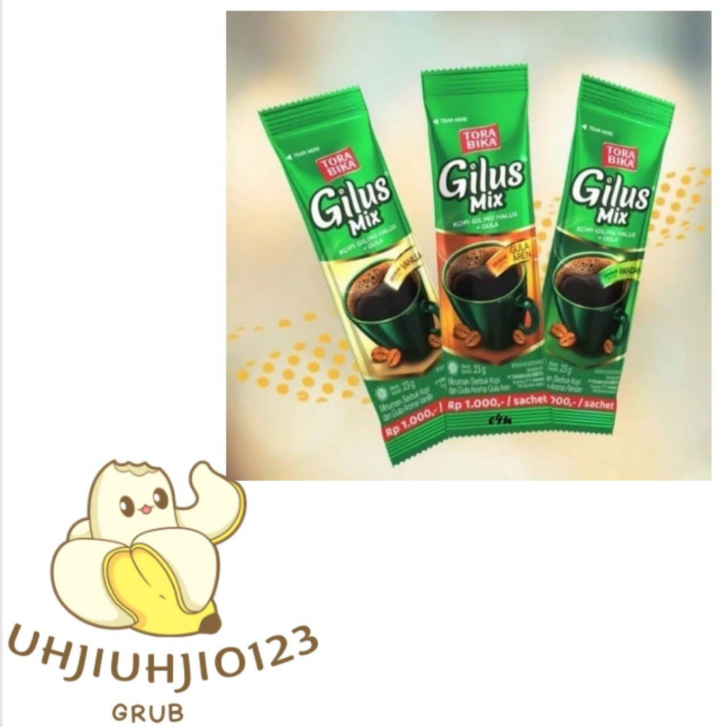 

torabika gilus mix kopi giling halus+gula shacet rasa pandan 23gr