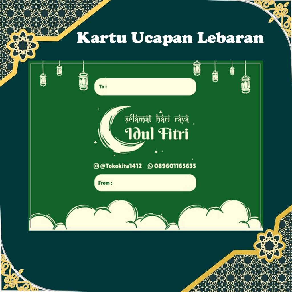 Kartu Ucapan Lebaran untuk Hampers Idul Fitri Tokokita