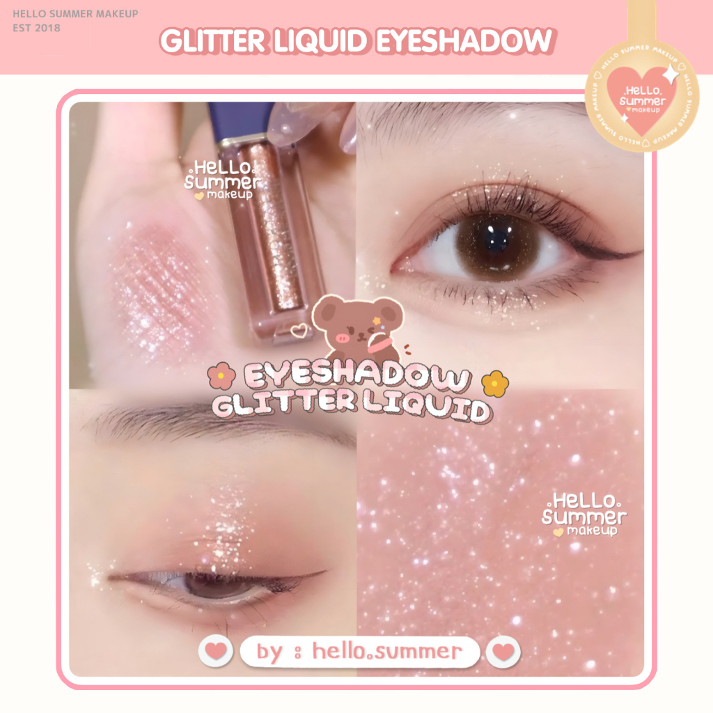 LIQUID EYESHADOW Starry Glitter Eye Makeup Highlighter 2gr Longlasting Easy To Use Metalik Lameila