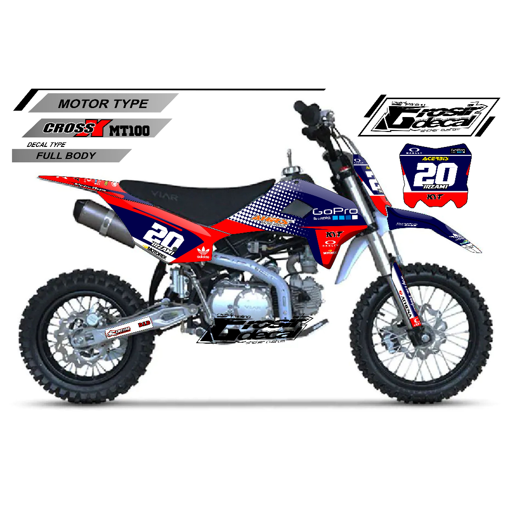 Decal Trail Mini Viar 100 New Full Body Dekal Trail Mini Viar 100cc New Free Custom