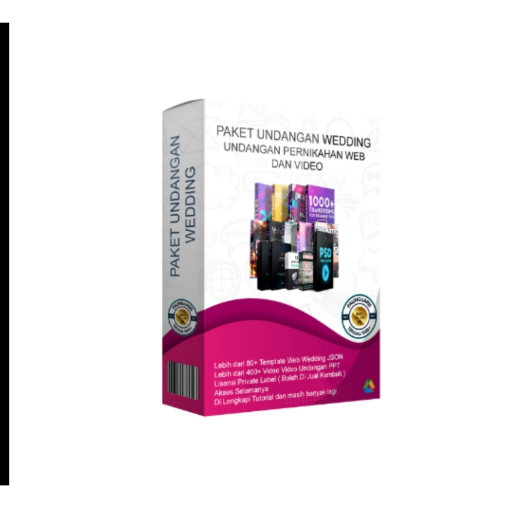Paket Wedding, bisa buat jasa undangan digital, ada 80+ template web wedding dan 300 + video undanga