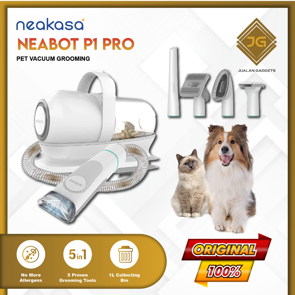 NEAKASA Neabot P1 Pro Pet vacuum &amp; gromming kit - Alat Gromming Hewan