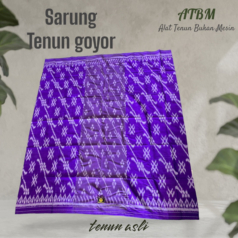 Sarung tenun goyor jahit tengah asli-ATBM Alat Tenun Bukan Mesin-motiv khas Bali loloan