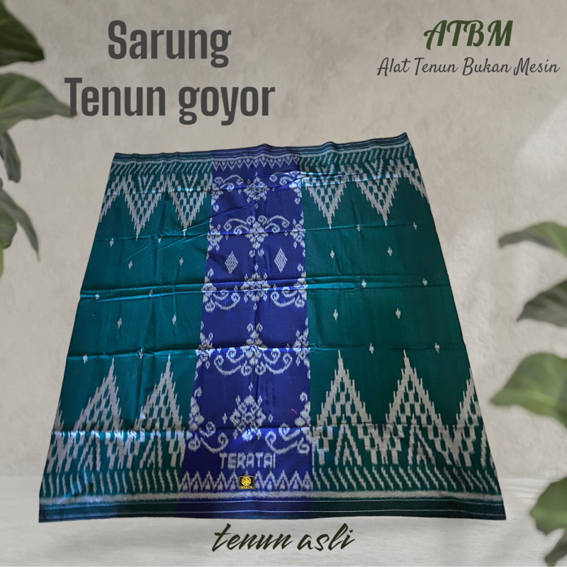 Sarung tenun goyor jahit tengah asli-ATBM Alat Tenun Bukan Mesin-motiv khas Bali loloan