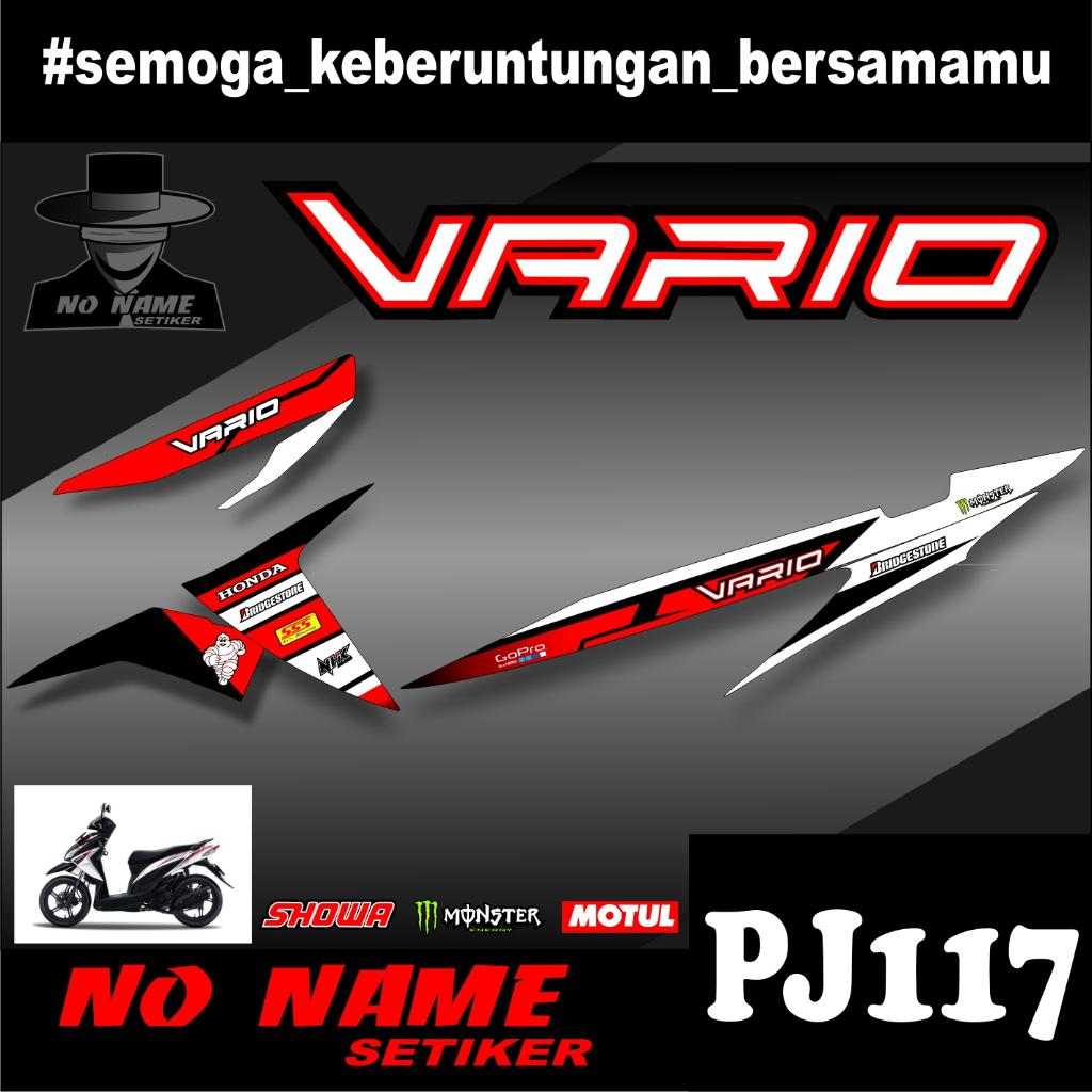 Striping Vario 110 fi [pj117] - Striping Variasi List Vario 110 Karbu Cw Racing