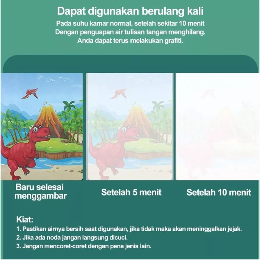 MAGIC WATER BOOK Buku Mewarnai Ajaib Dengan Spidol Air / Buku Gambar Ajaib F1000