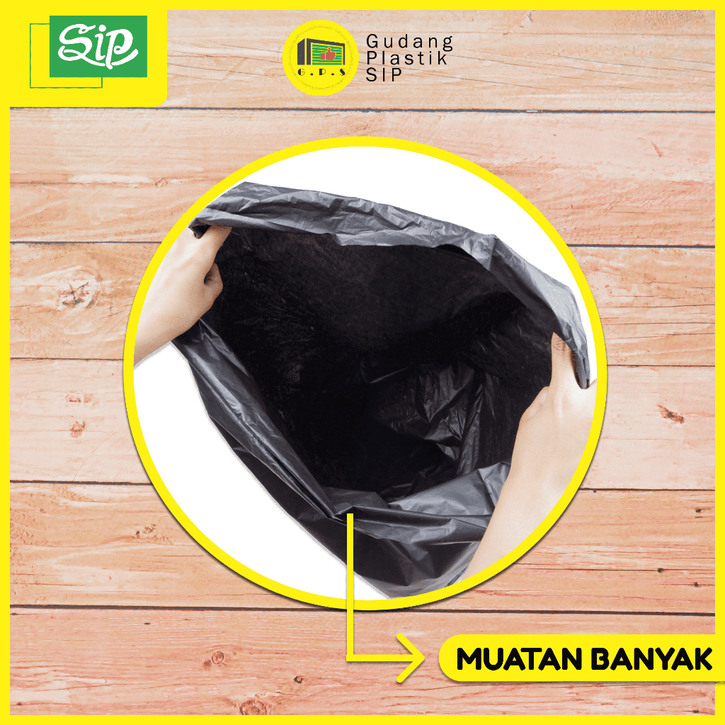 Kantong Plastik Sampah Hitam EKONOMIS Trash Bag SIP