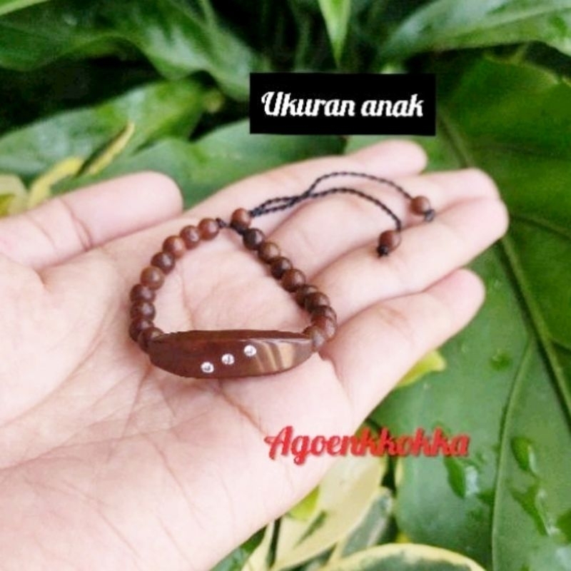 Gelang plat mata anak full coklat kokka kaukah