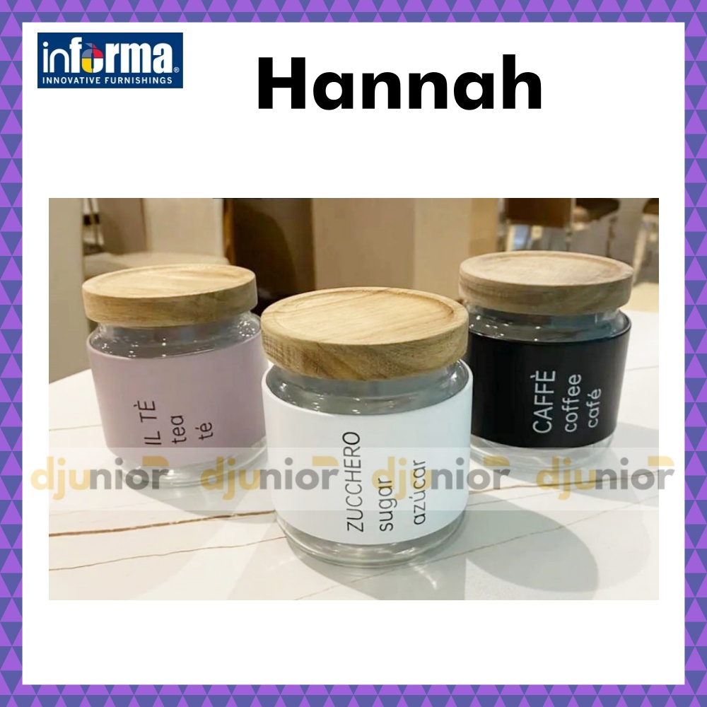 INFORMA - CANISTER TEMPAT TEH GULA KOPI GARAM / WADAH BUMBU / TOPLES SHABBY KALENG