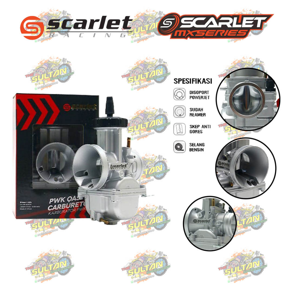 KARBURATOR KARBU CARBURATOR CARBU RACING QAS SERIES PWK 33 35 38 SCARLET RACING