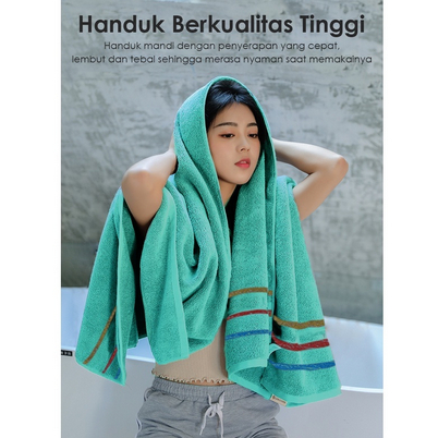 Handuk Mandi Dewasa Ukuran 70x140cm Jumbo Tebal Besar High Quality - Handuk Mandi Premium Bahan Polyester Nyerap air