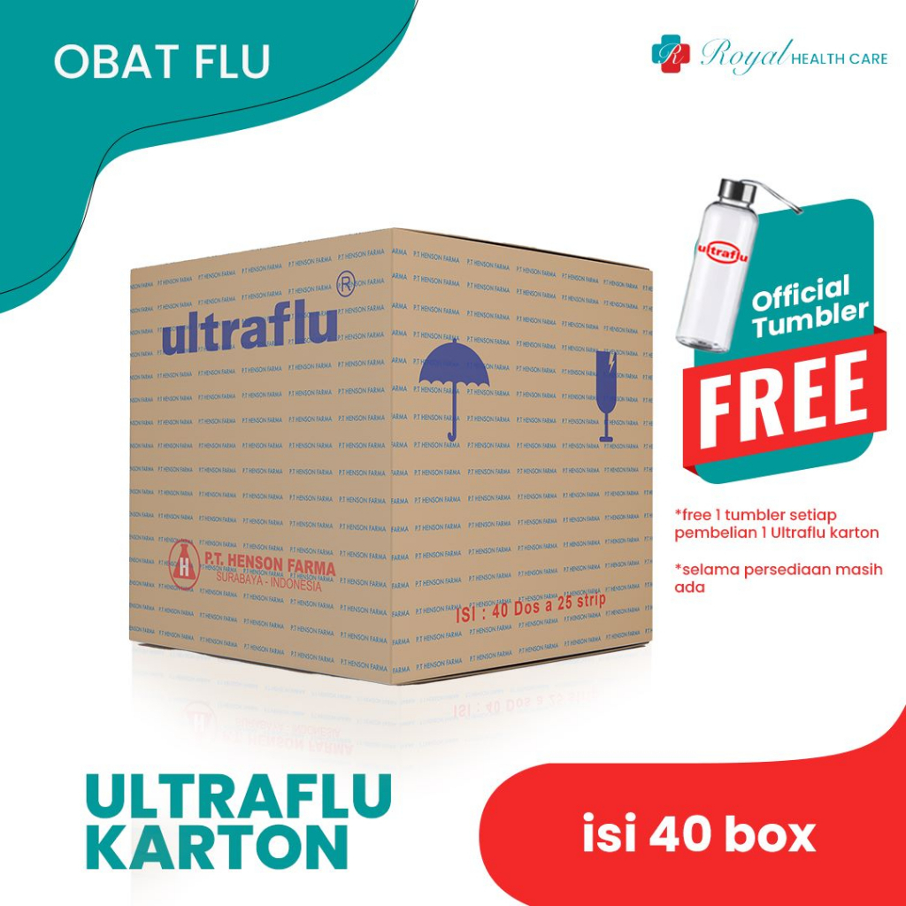 FREE TUBLER! ULTRAFLU PE KARTON ISI 40 BOX / 4.000 Tablet