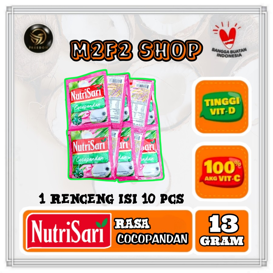 

NutriSari Minuman Serbuk Cocopandan Sachet - 13 gr (Kemasan 1 Renceng)