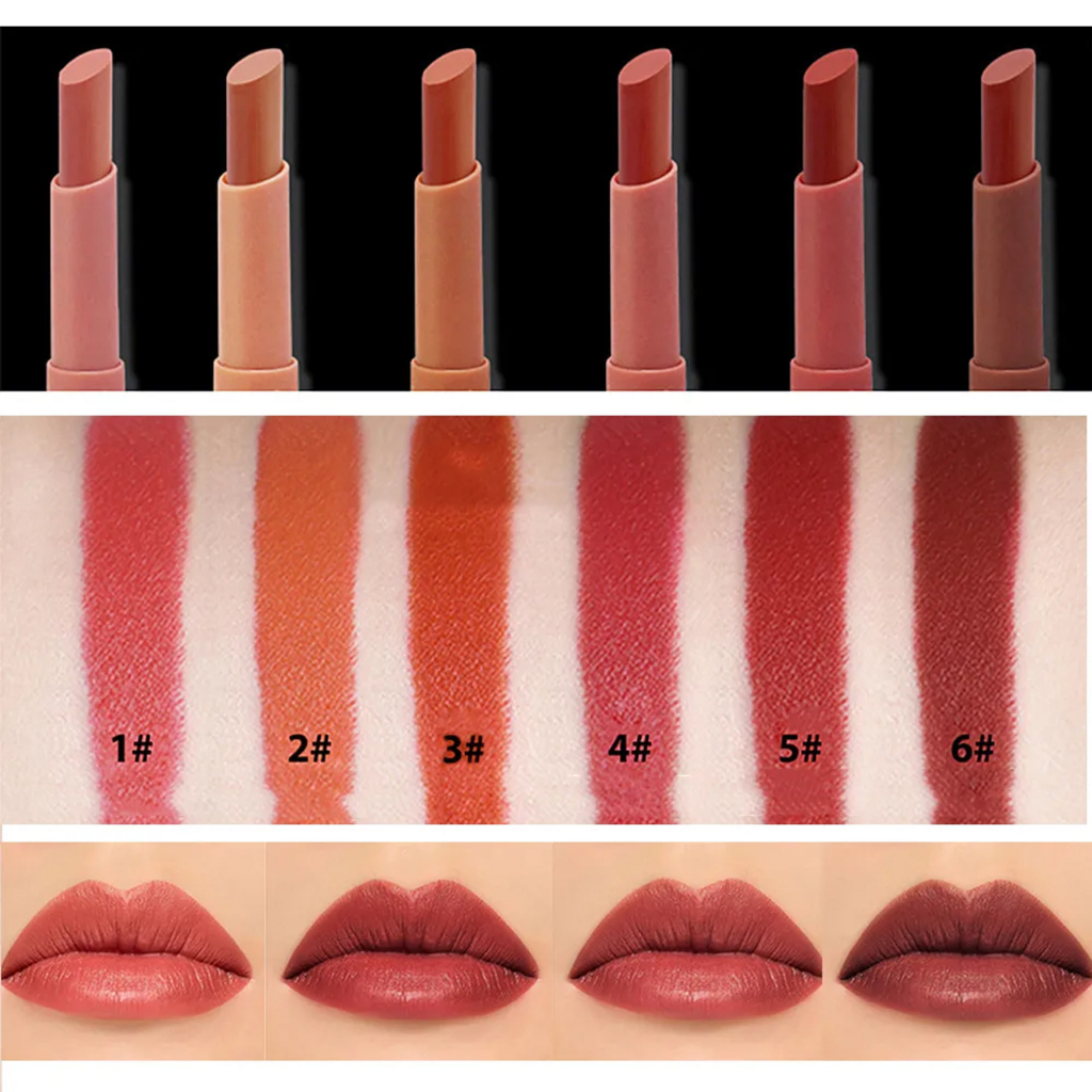 ( Dapat 6 PCS ) Lipstik Heng Fang Dream Lips Color Hengfang Refreshing Lipstick Waterproof dan Tahan Lama