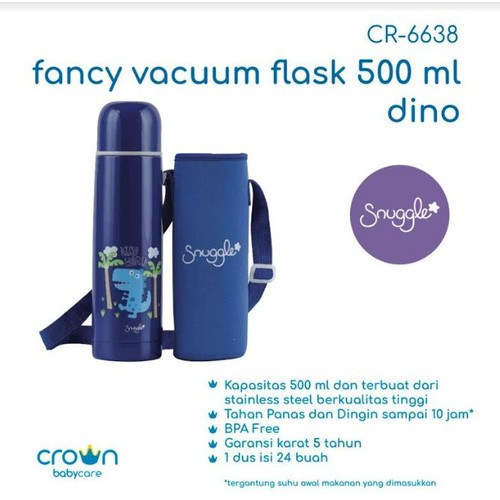 CROWN SNUGGLE FANCY VACUUM 500ML CR6638/Thermos Air Panas Dingin Termos Bayi Vacuum Flask 500ml