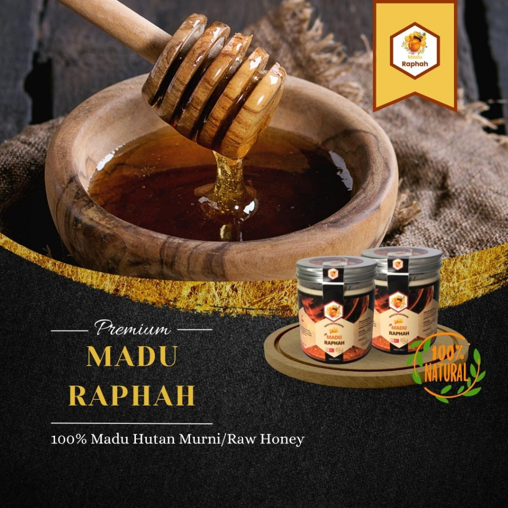 

Madu Raphah 650 gr Madu Hutan Murni, Madu Mentah (Raw Honey)