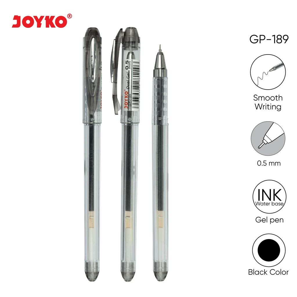 

Pulpen Gel Joyko GP-189 0.5 mm / Pen Joyko GP-189 Oval