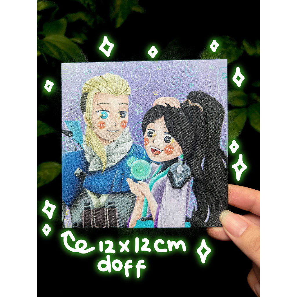 Valorant Sova & Sage Cute Fanmerch Artprints | Peacherpeachy | Poster