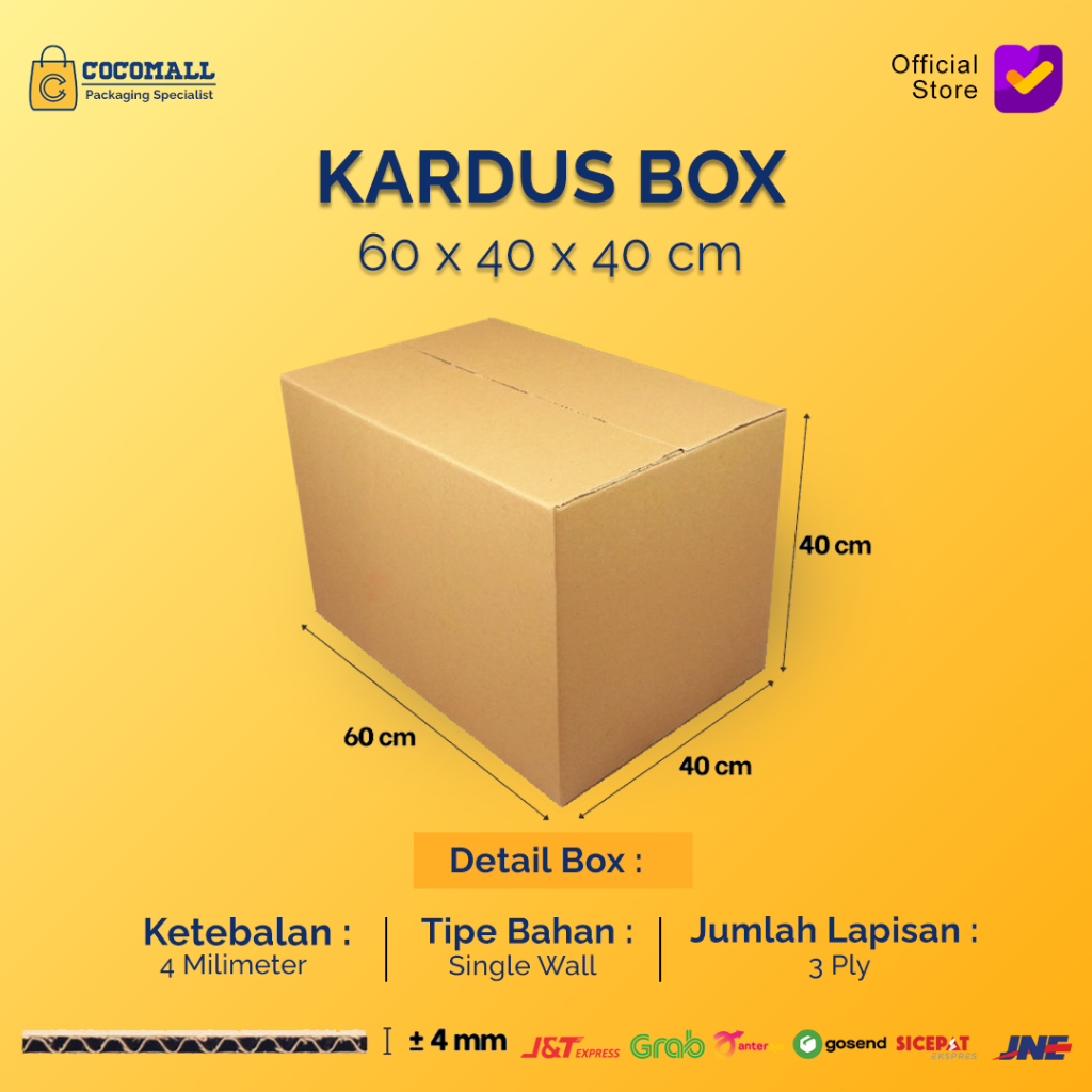 

Kardus Karton Box Besar 60x40x40 CM Dus Packing Packaging Pindahan Jumbo Polos
