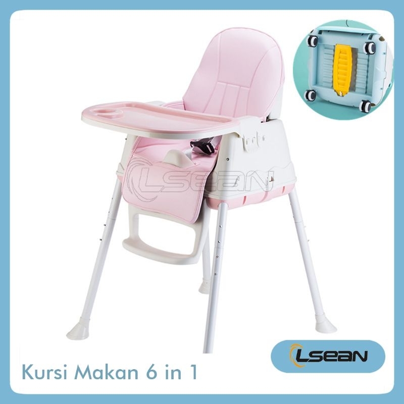 KURSI MAKAN BAYI BALITA 6 in 1 BABY DINING CHAIR COVERTIBLE SEAT MULTIFUNGSI