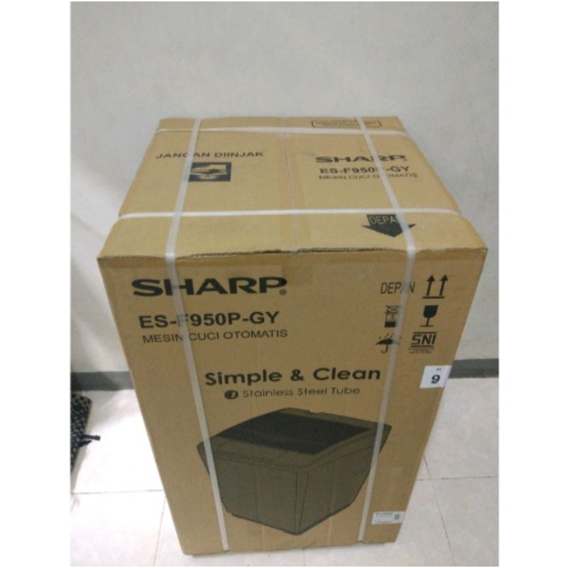 MESIN CUCI SHARP ES F950P GY TOP LOADING 7KG OTOMATIS
