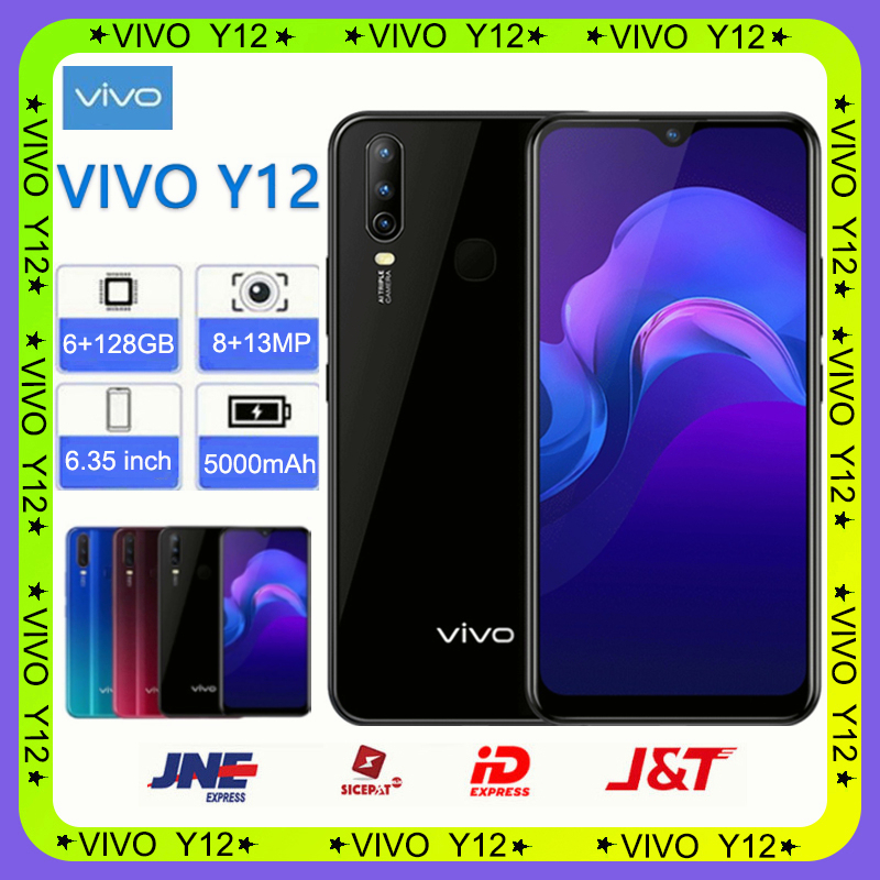 VIVO Y12 RAM 4GB+128GB/6GB+128GB 6.5 Inches  5000mAh 8MP depan 13MP kamera belakang Dual Sim Card 4G  Garansi 1 Tahun