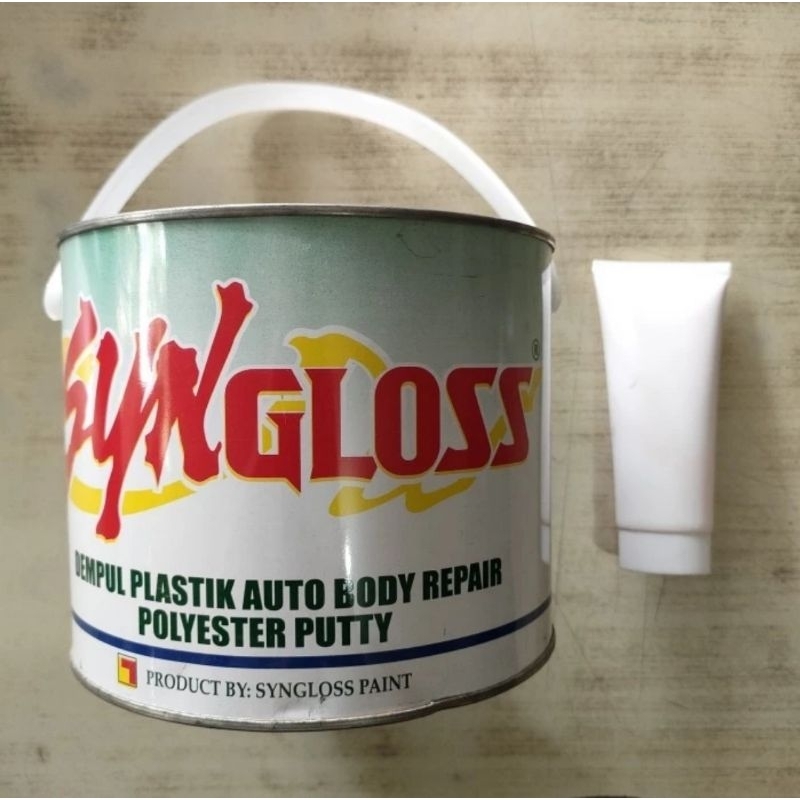 Dempul plastik kemasan @3.5kg/kaleng merek syngloss