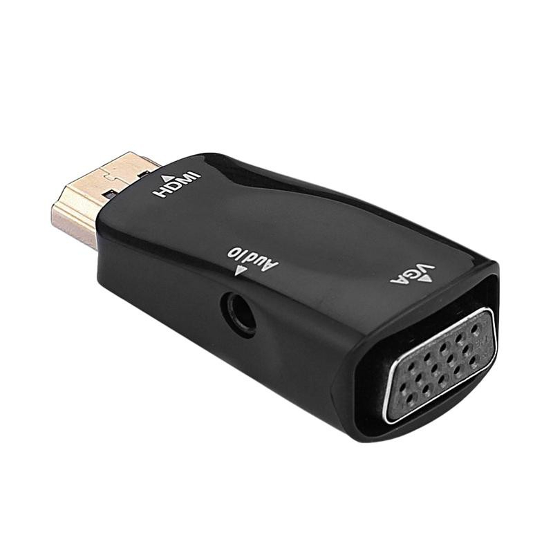 Adapter Converter HDMI Male to VGA Female / HDMI Female to VGA Male Port + Audio