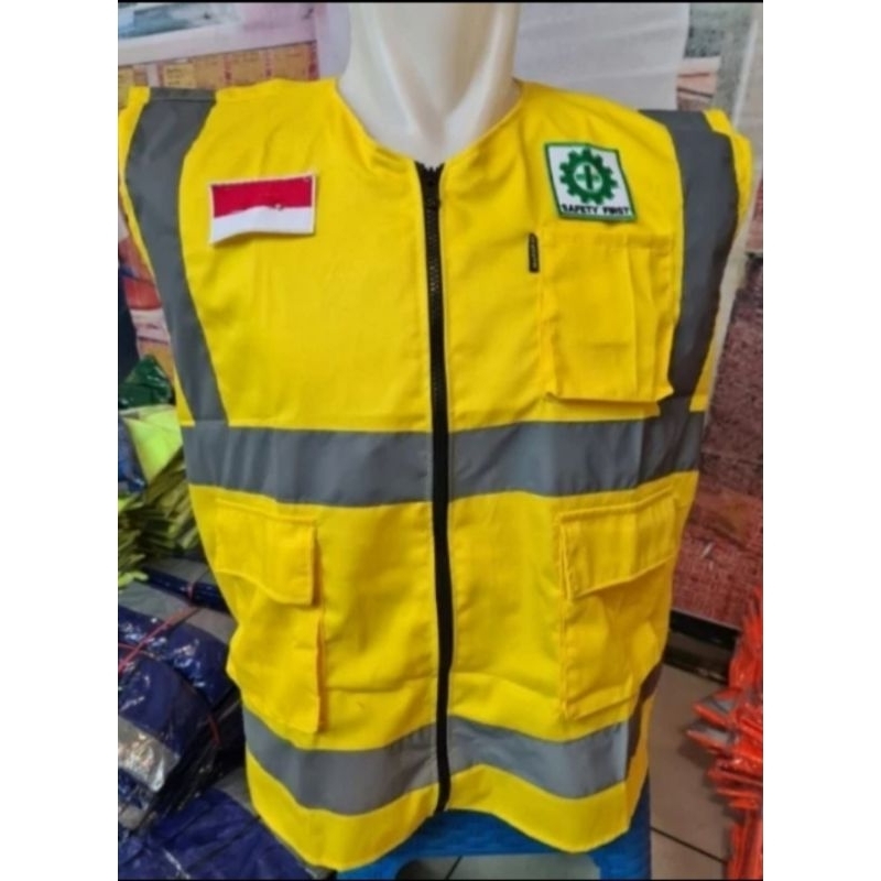 ROMPI BAHAN KAIN DRILL ANEKA 6 WARNA BERLOGO SAFETY DAN BENDERA