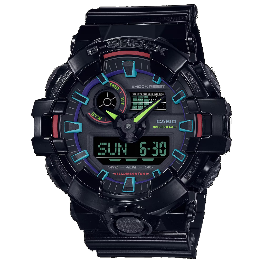 Jam tangan pria Casio G-SHOCK GA-700RGB-1ADR