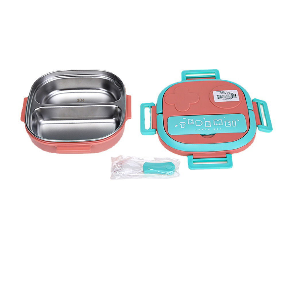 [1KG 3PCS] LBS Lunch Box Tedemei  2-3 Sekat Kotak Makan Anak Stainless 304 kids Lunch Box Set Premium Rantang Makan Kado Gift