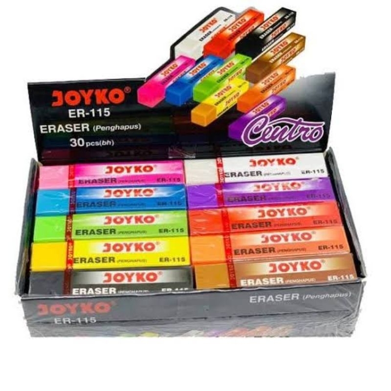 

[ BOX ISI 30 ] PENGHAPUS PENSIL JOYKO ER-115 PANJANG WARNA ERASER / STIP