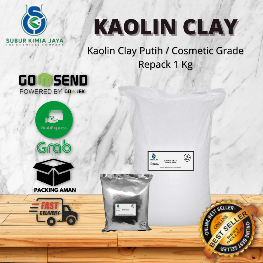 

Kaolin Clay Cosmetic Grade / Masker Wajah 1 Kg Premium