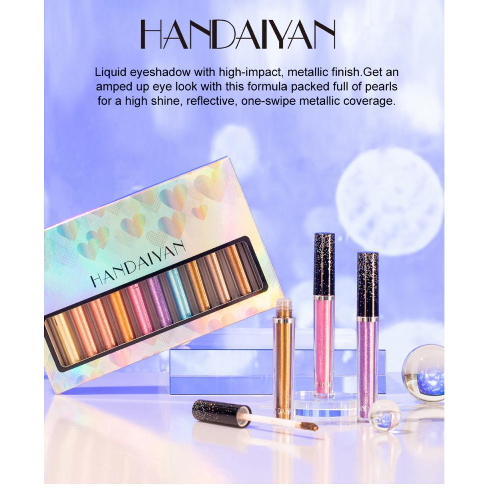 CSP140 - HANDAIYAN Rainbow Color Warna Eyeliner Glitter Liquid Make Up