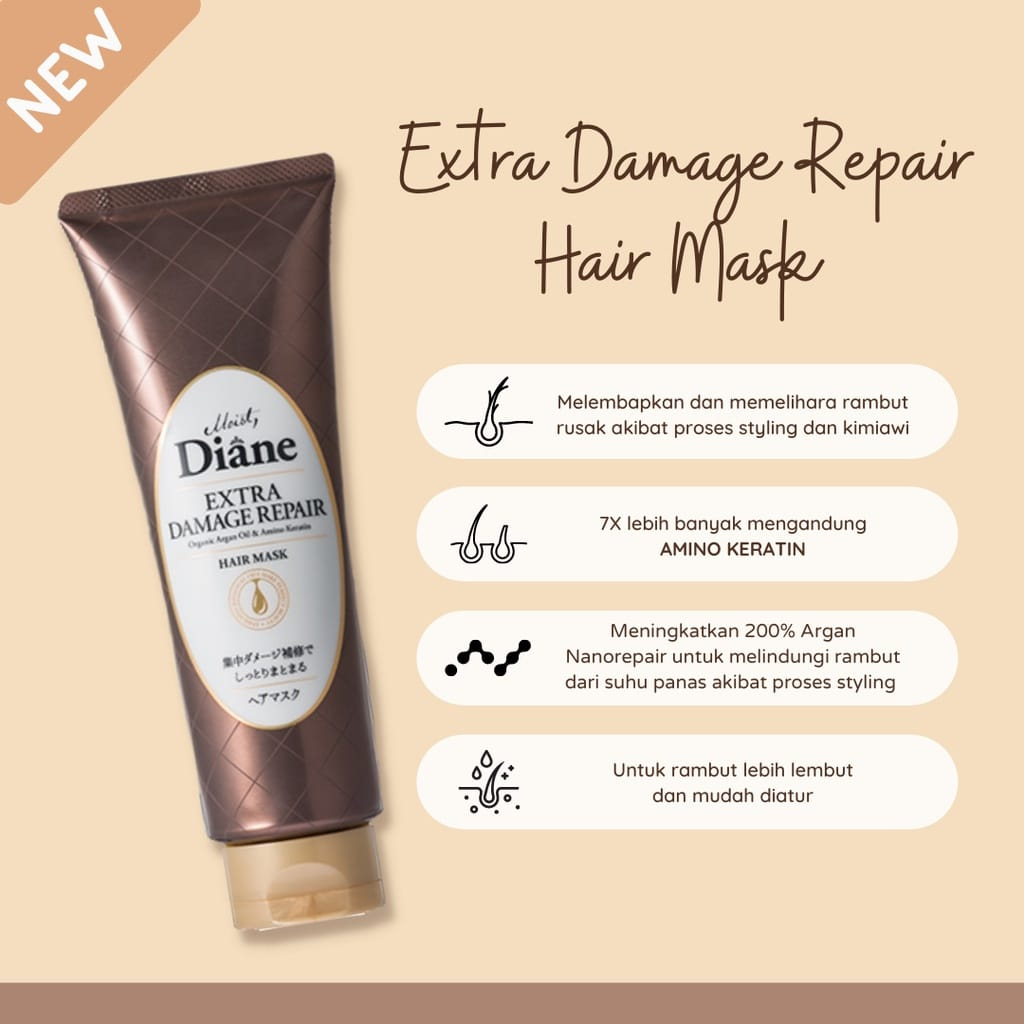 MOIST DIANE EXTRA DAMAGE REPAIR HAIR MASK