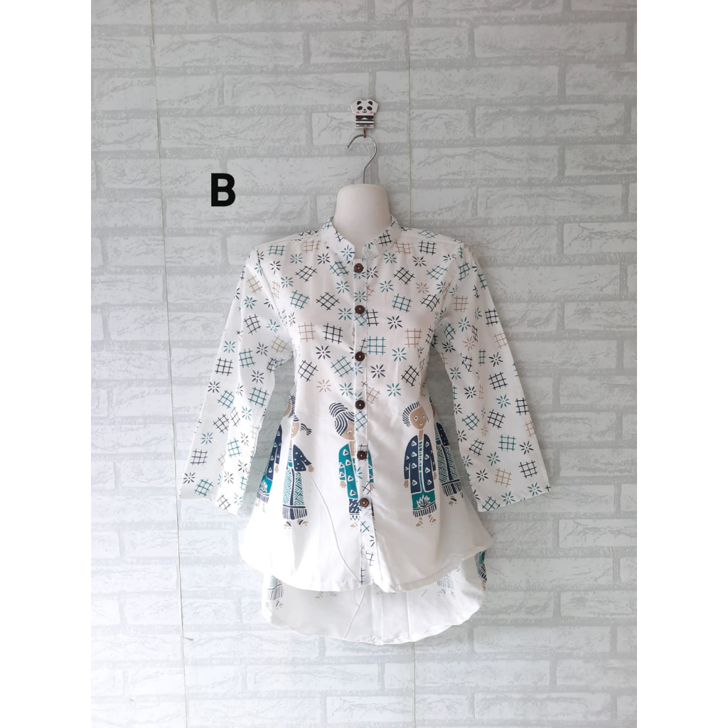 Blouse batik motif TEJO model pinguin