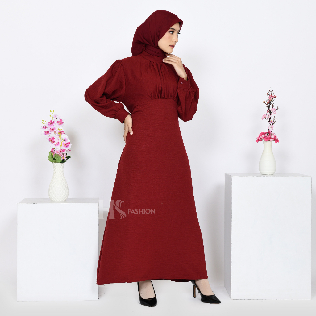 HS - GAMIS ARUMI / GAMIS WANITA MUSLIM / MAXI DRESS KEKINIAN