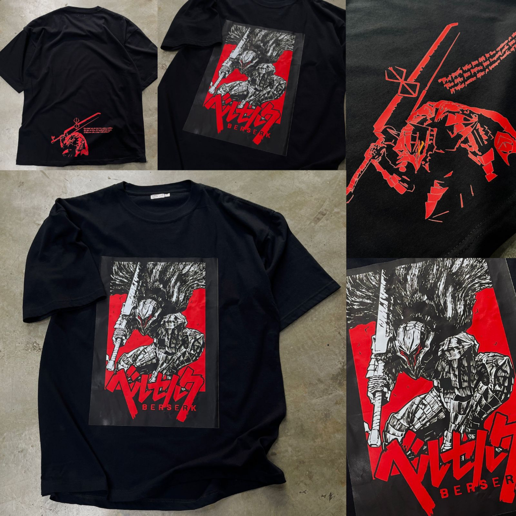 Tshirt Berserk Black Anime Manga Premium Unisex